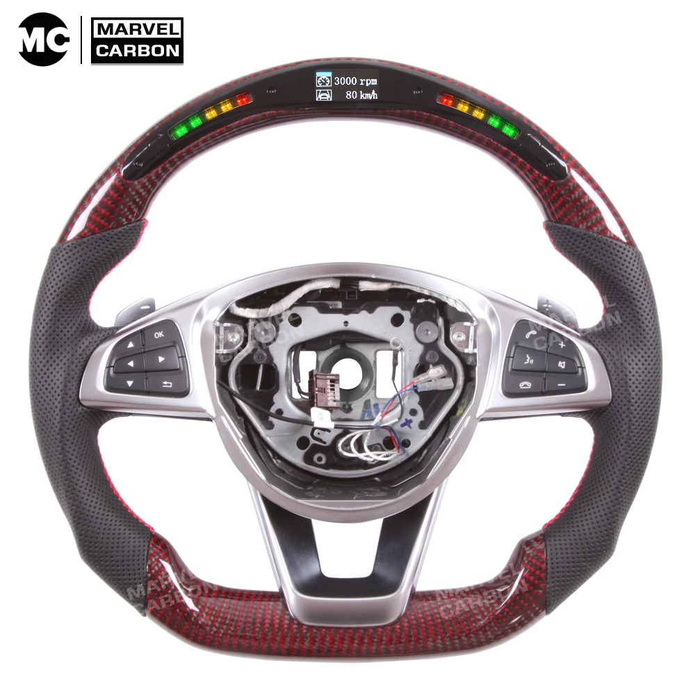

LED Performance Steering Wheel AMG W205 W204 Display Compatible For AMG/ W205/W218/CLA/GLA/GLS/CLS/E CLASS/S CLASS
