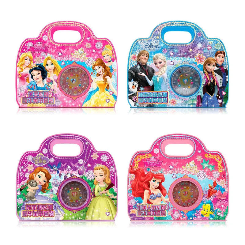 

Disney Princess Frozen Elsa Anna Sophia Luxury Package Makeup Toy Nail Stickers Mermaid Mickey Minnie Sticker Toys For Kid