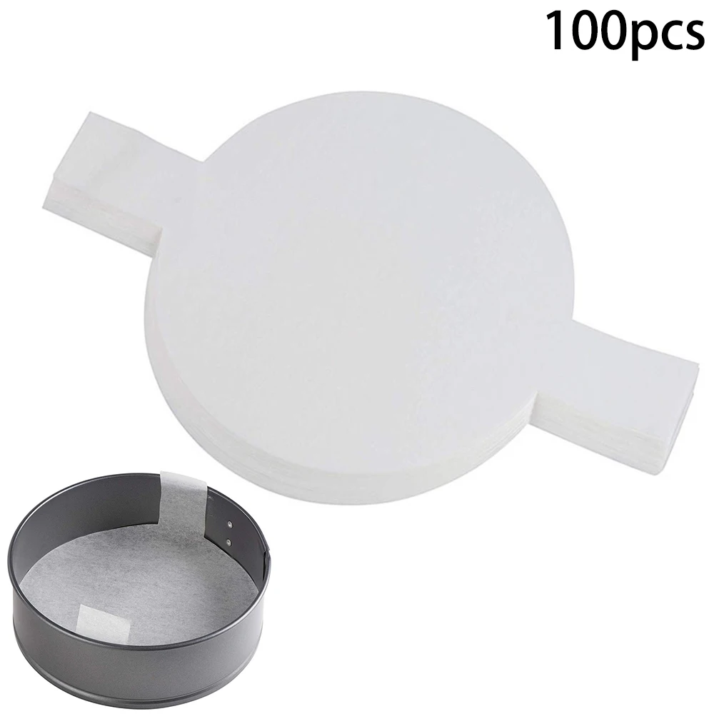 

100Pcs/Set Round Baking Parchment Paper Silicone Oil Non-Stick Baking Papers Kitchen Cheesecake Pizza Cake Cookies Mould Molds