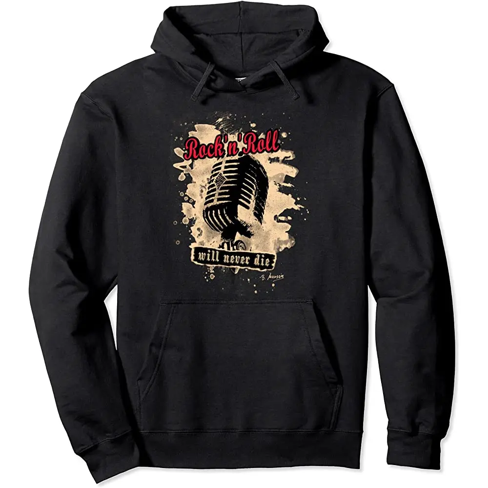 

Толстовка Rock N Roll never Die Rock с тяжелым микрофоном