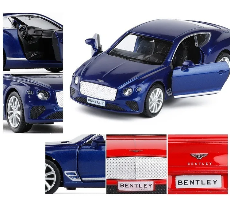 1:36 Масштаб Bentley GT спортивные автомобили сплав металлическая модель автомобиля оттягивание литья под давлением игрушки для детей горячее колесо