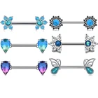 Штанги из нержавеющей стали для пирсинга на длинном стержне В индустриальном стиле, ювелирные изделия для прокола языка, соска, Козелка, завитка ушной раковины 1,6 мм, 2 и 3 пары, 14 г