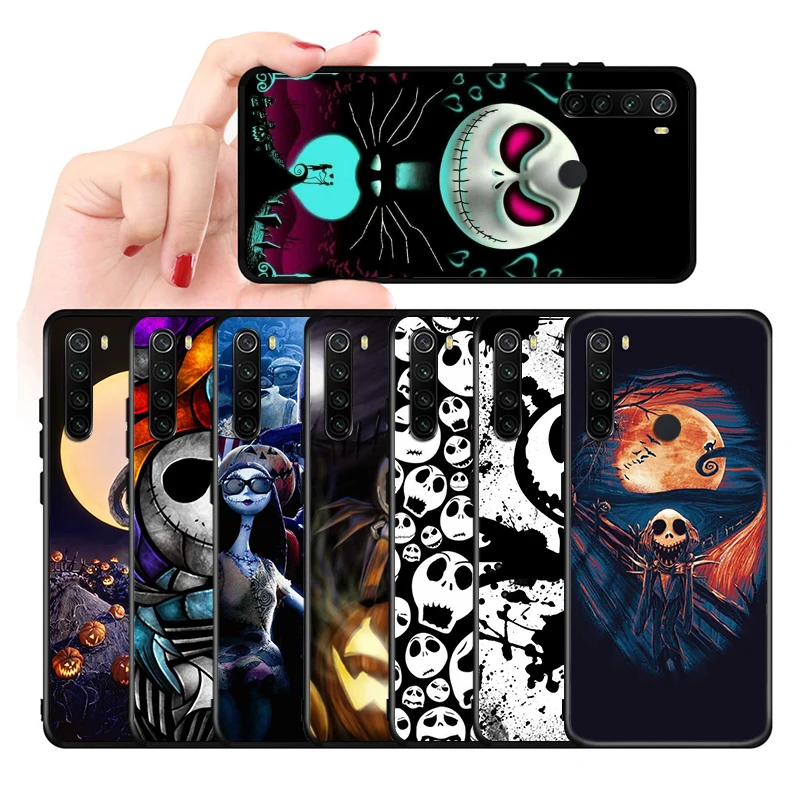 

For Xiaomi Redmi Note 5A 5 6 7 8T 8 9T 9S 9 10 10S 11 Prime Pro Max Plus Nightmare Christmas Jack Black Soft TPU Phone Case