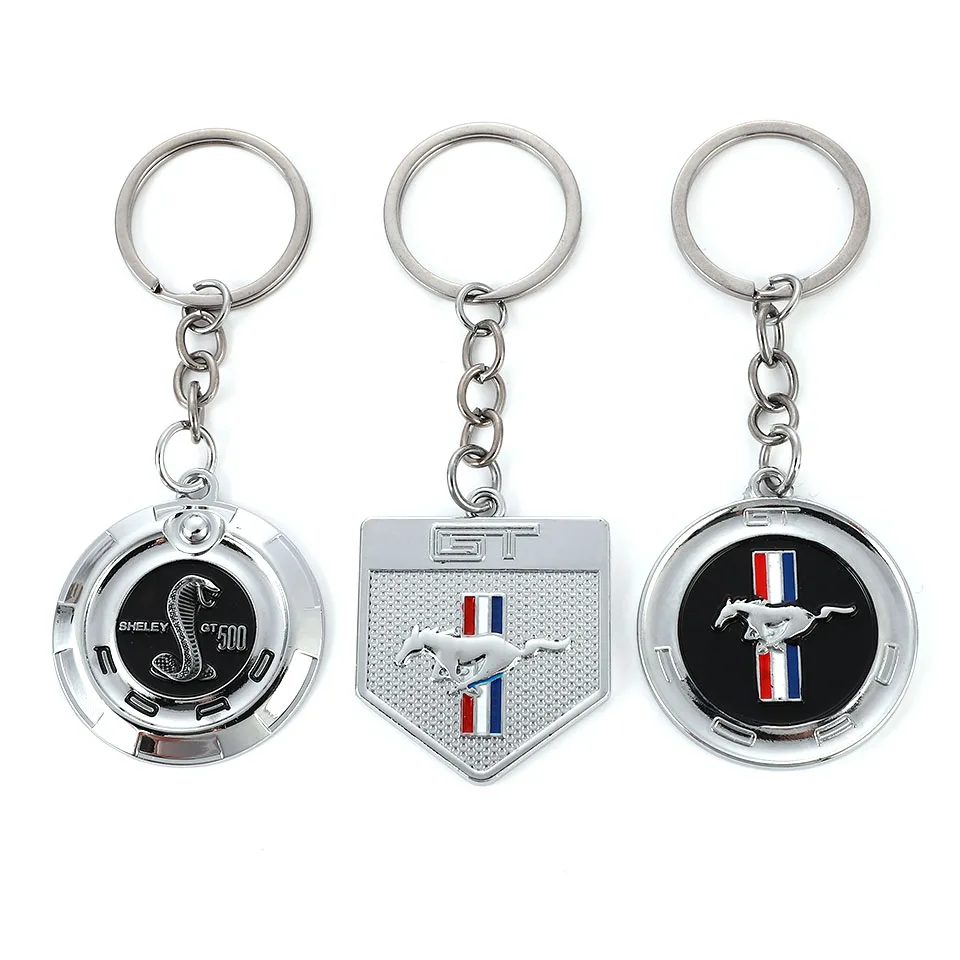 Металлический 3D автомобильный брелок для ключей с бегущего коня эмблема со