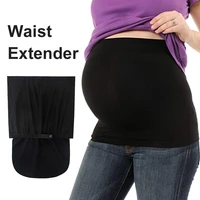 maternity waistband belt for pregnancy jeans accessories adjustable elastic waist extender clothes pants waistline 1pcs cotton l