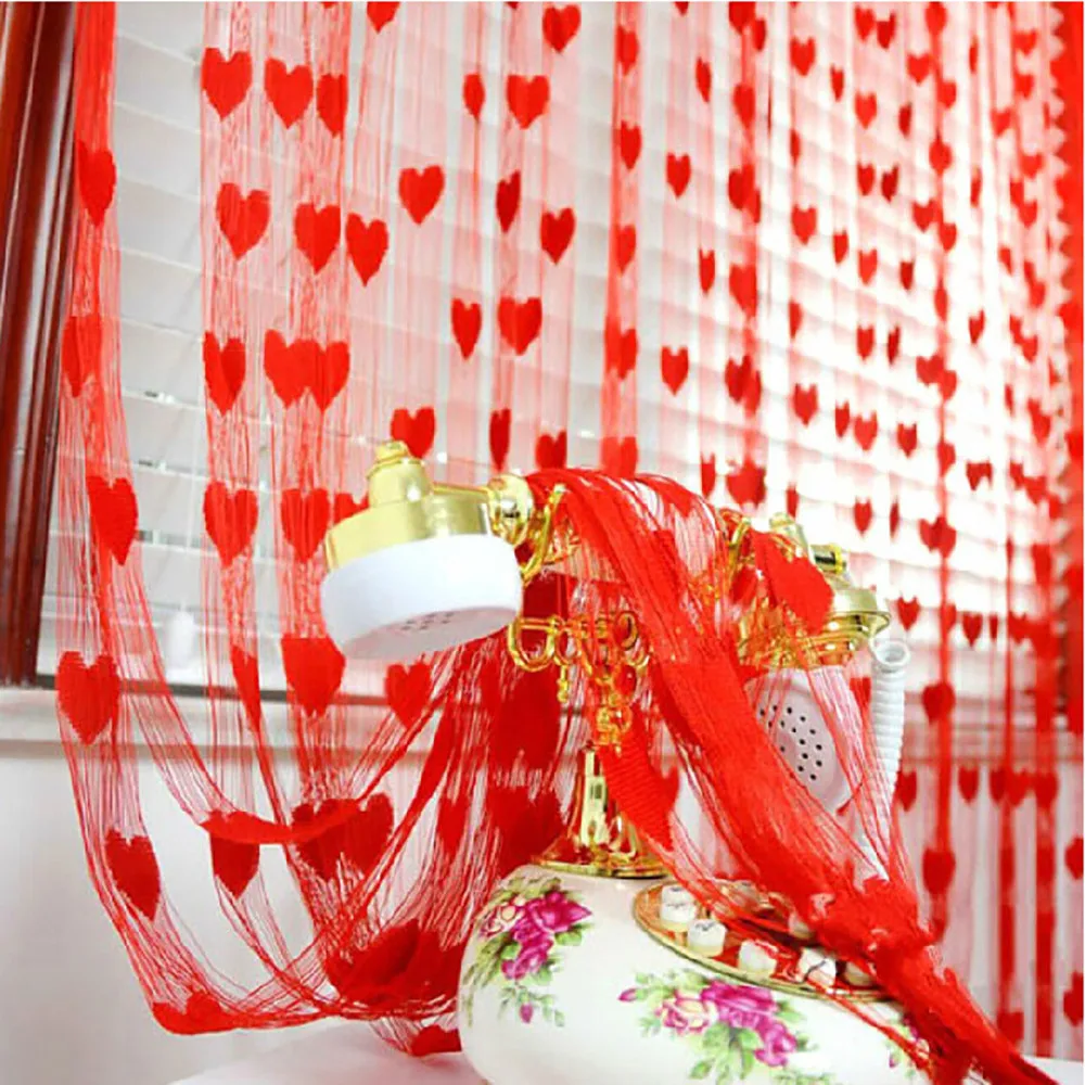 20 #50x200 см Love Heart String занавеска для окна или двери разделитель отвесный занавес