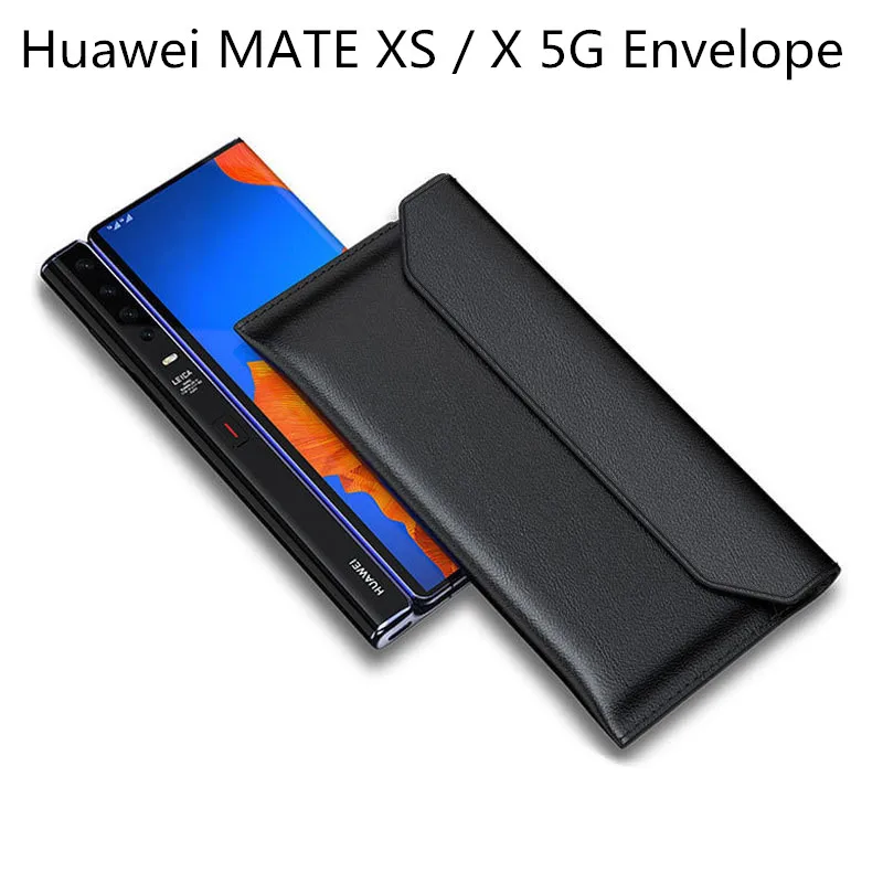 Удобный чехол конверт из натуральной кожи для Huawei Mate Xs X 5G противоударный