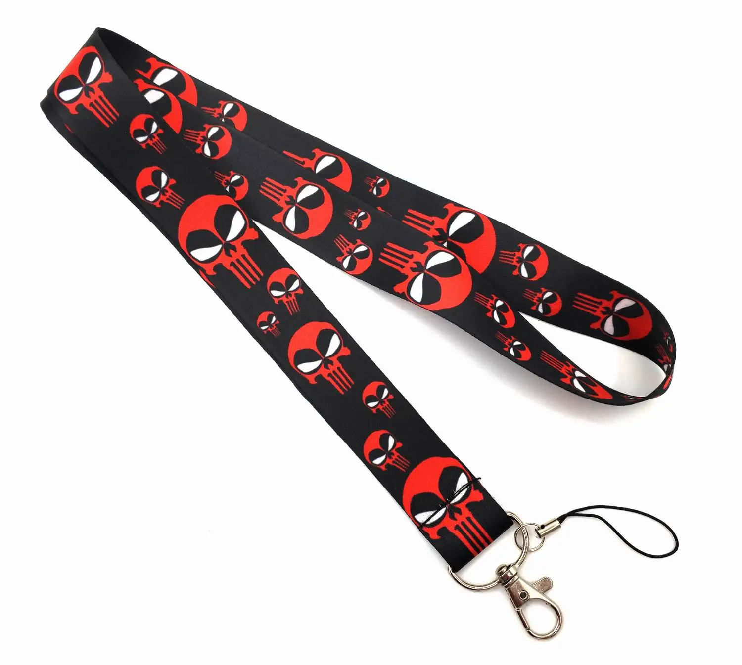 

Devil Jack Phone Lanyard Punisher Halloween Skull Female Ghost Mobile Phone Lanyard Student ID Work card U Disk Key Chain Tether