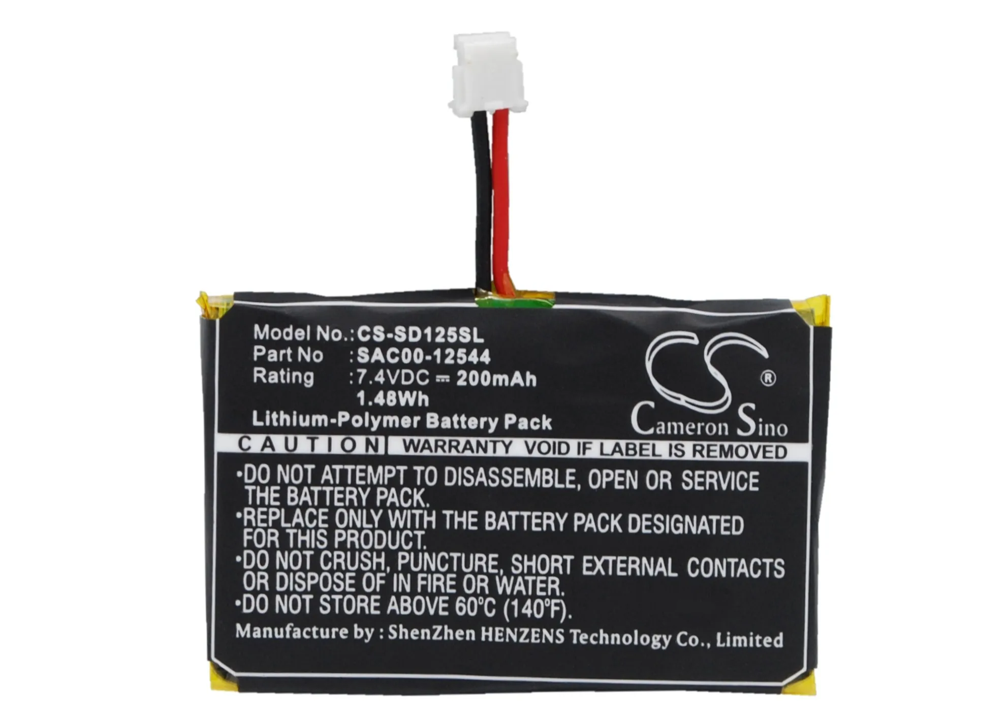 

Cameron Sino 200mAh Battery for SportDog SD-3225 SR-300,SD-1225,SD-1825, SD-2525,SD-1875, SR-300 , SAC00-12544