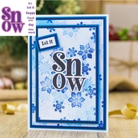 words snow metal cutting dies clear stamps thank you letter for diy scrapbooking decor craft album making template 2020