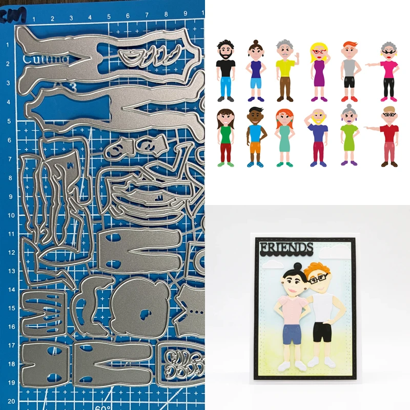 

Lucky Goddess Metal Cutting Dies People and Clothing diy Scrapbooking Photo Album Decorative Embossing Paper Card Crafts Die