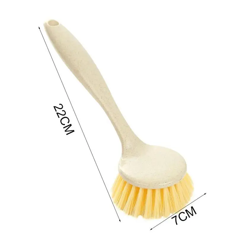 

Wheat Straw Multifunction Convenient Practical Kitchen Cleaning Utensil Kitchen Handle Long Pot Br Wash Supplies Hung Brush H6J1