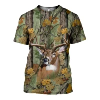 drop shipping 2020 summer new fashion tshirt deer hunter camo printed men women tshirt o neck tops casual harajuku 3d t shirt