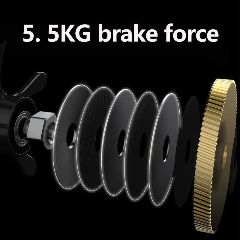 7 2: 1 Рыболовная катушка для заброса приманки Магнитная Тормозная система