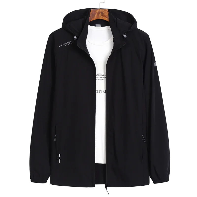 

Summer 2021 thin men's fattening oversize fashion casual hooded sunscreen clothes men's fat skin clothes