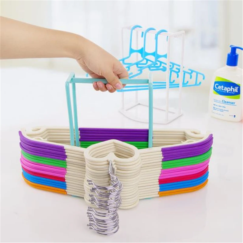 

1 Creative Detachable Plastic Hanger Finishing Rack Family Storage Rack Clothes Rack Storage Box Home Finishing Appliances