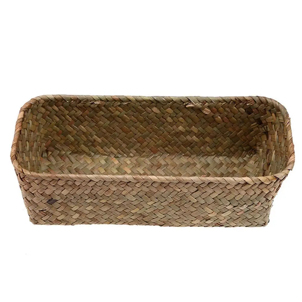 Натуральная большая плетеная корзина из соломы для домашнего стола полотенца