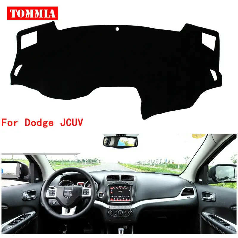 

For Dodge JCUV Car Dashboard Cover Non Slip Dash Mat Sun Shade Carpet Pad Black