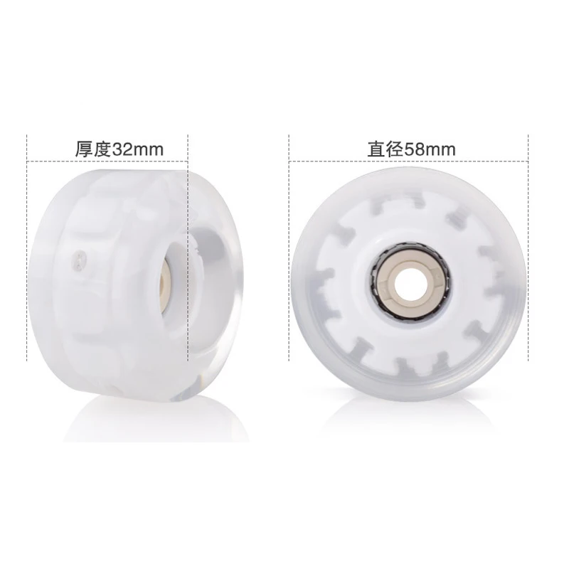 4 шт. светодиодные колеса для скейтборда 58 мм | Спорт и развлечения