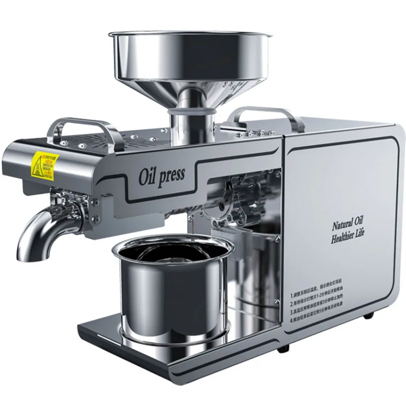

220V/110V Heat Cold Home Oil Press Machine For Pressing Olive Oil Coconut oil Soy Bean Press Machine High Oil Extraction Maker