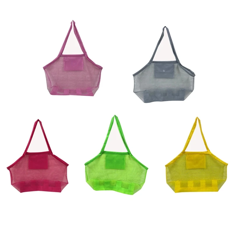 

2021 New Large Capacity Mesh Beach Bag Extra Large Kids Toys Shells Clothes Travel