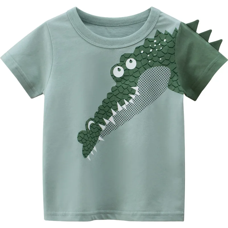 

Cotton Boys T-Shirt Kids Shirts Casual Short Sleeve Animal Print T-shirt For Boy Summer Children Toddlder Tee Shirts Tops