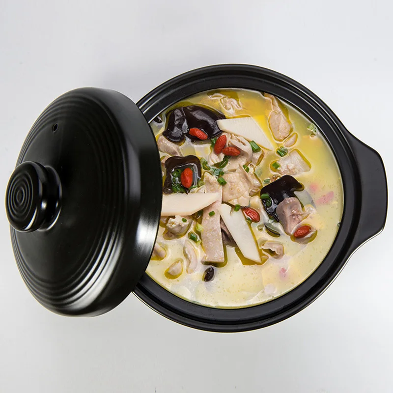 Сковорода для супа керамическая кастрюля термостойкая газовая плита|Кастрюли| |