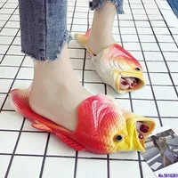 Women's Summer Sandals Flip Flops Girls Cute Fish Sandals 2020 Fashion Unisex Slide Cheap PVC Basic Sandals Woman Shoes
