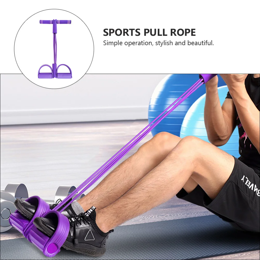 

1pc Foot Pedal Puller Yoga Resistance Band Foot Pulling Band for Home (Purple)