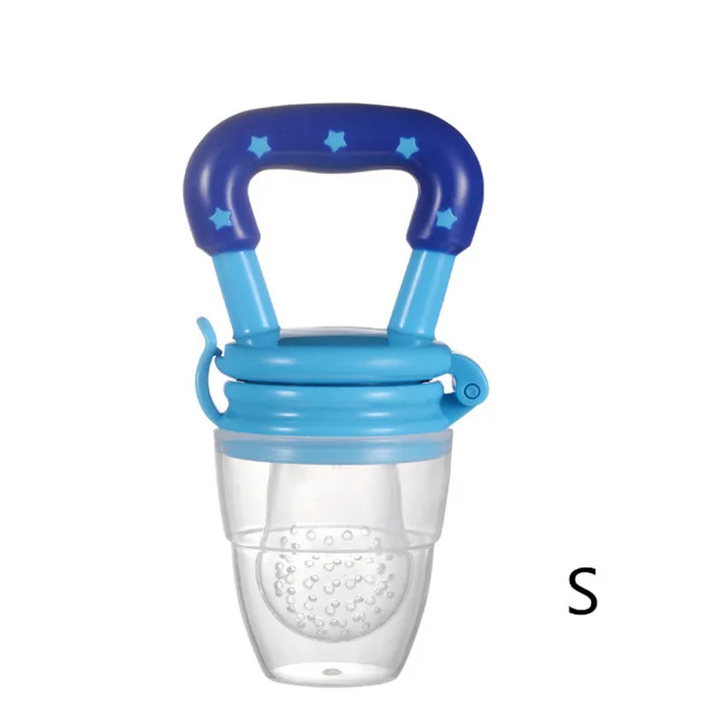 Blue S Детский Прорезыватель Соска-фрукт еда Mordedor Silicona Bebe Силиконовые Прорезыватели безопасное питание кусачки еда прорезыватель из дфп фидер - Цвет: Blue S