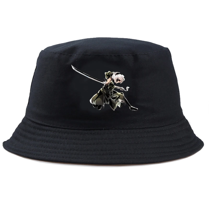 Панама в стиле Харадзюку хлопковая двухсторонняя игровая шапка с рисунком