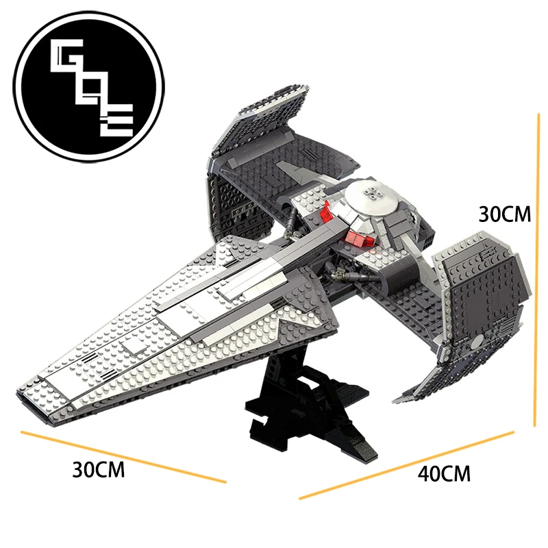 

Space wars series Sith Fighter Infiltrator battleship weapon intelligent MOC-4265 building blocks bricks DIY toys for kids gifts