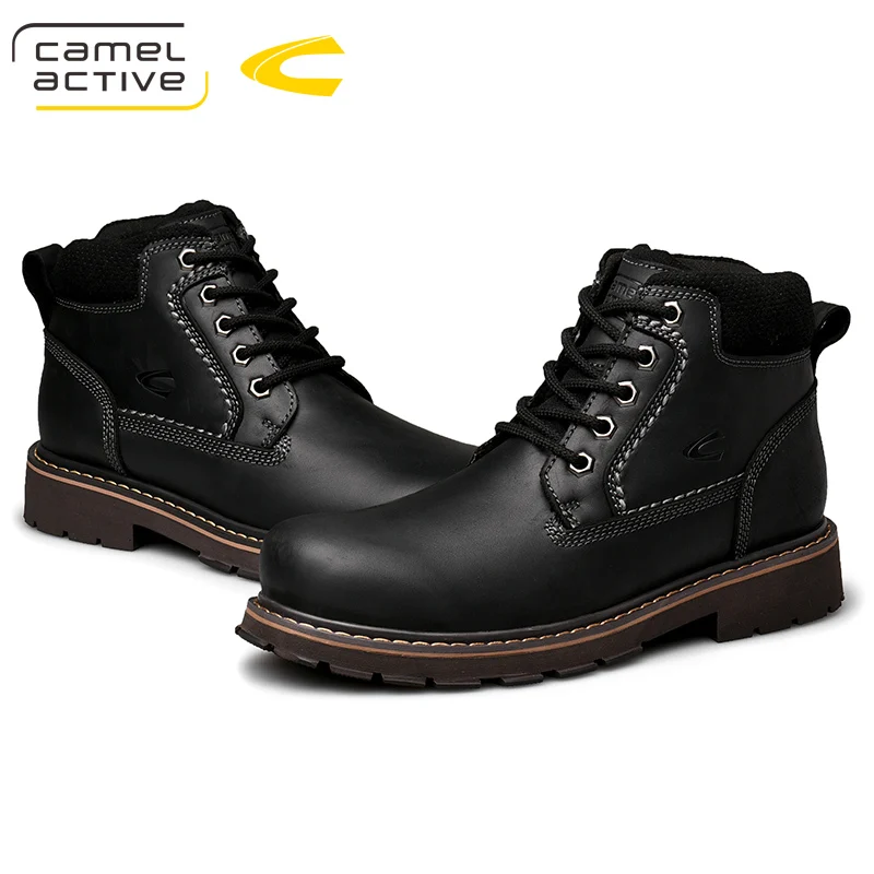 Мужские походные ботинки Camel Active прочная нескользящая обувь из натуральной кожи
