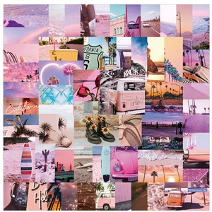 103062pcs pink california landscape graffiti stickers aesthetics laptop guitar skateboard car waterproof sticker decal kid toy free global shipping