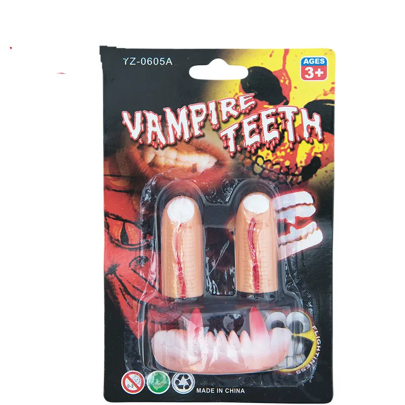

Halloween whole prop simulation finger zombie finger tooth devil nail whole.