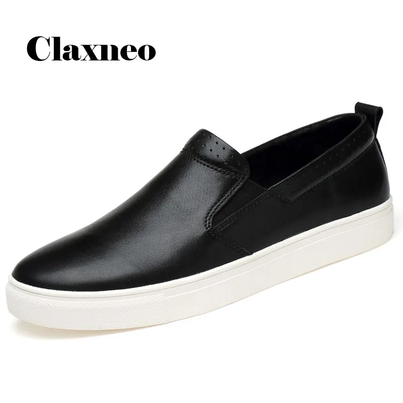 Мужские кожаные туфли CLAXNEO повседневные лоферы из натуральной кожи для прогулок