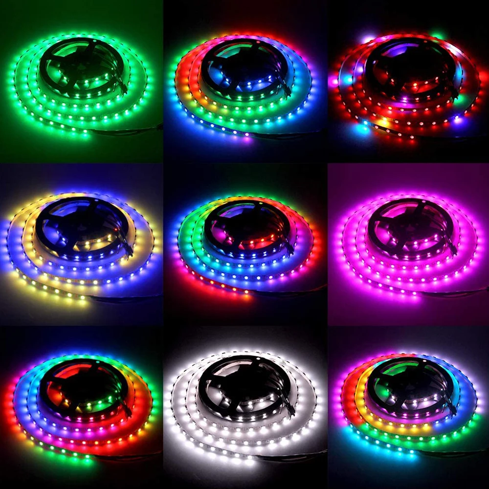 Пиксельная светодиодная ленсветильник WS2812B 5 в 2 82 RGB 60 светодисветодиодный s