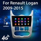 2 DIN Android 10,0 автомобильный мультимедийный плеер стерео аудио радио 4G Wifi GPS DSP динамик Carplay MP5 DVD для Renault Logan 2009-2015
