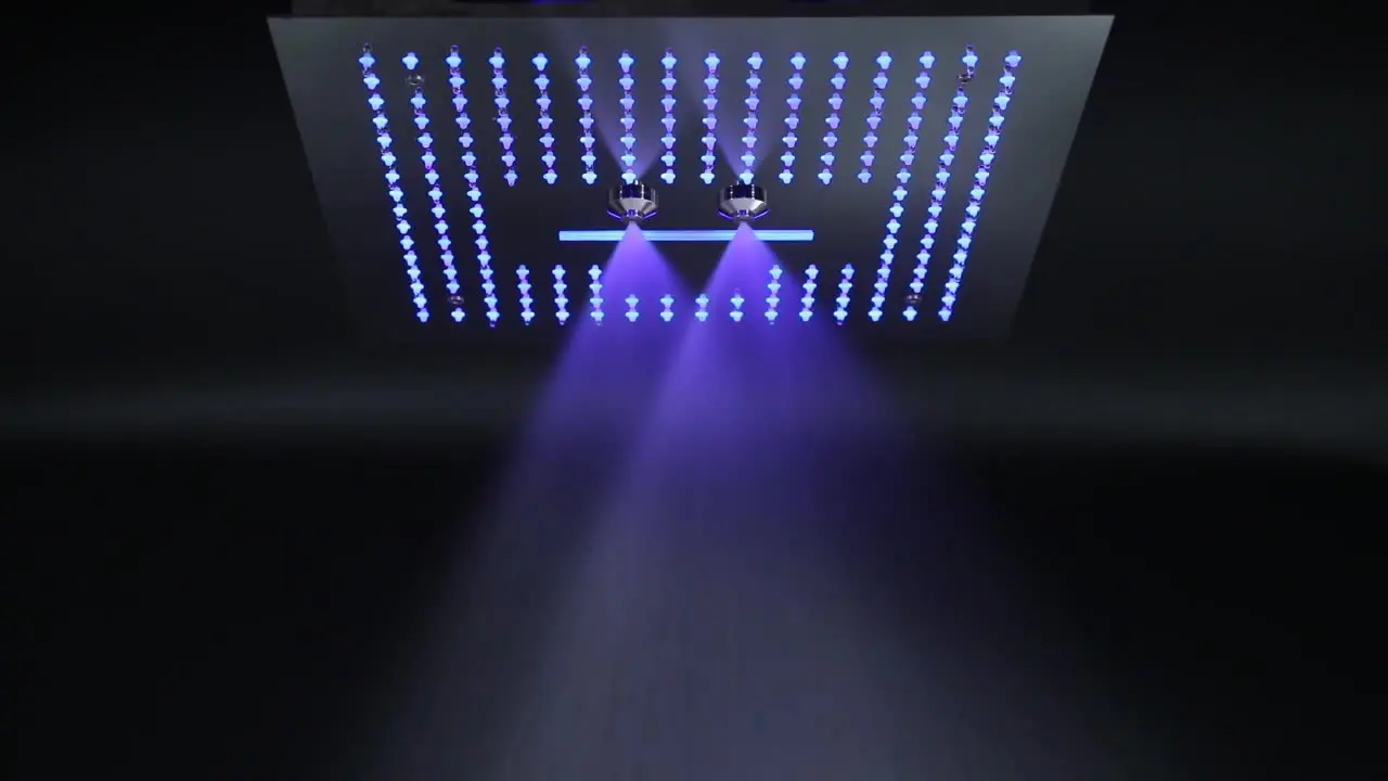 

3 Function 16 Inch Square Ceiling Showerheads Spa Waterfall Misty 304 Stainless Steel Chrome Black Gold Bathroom LED Shower Head