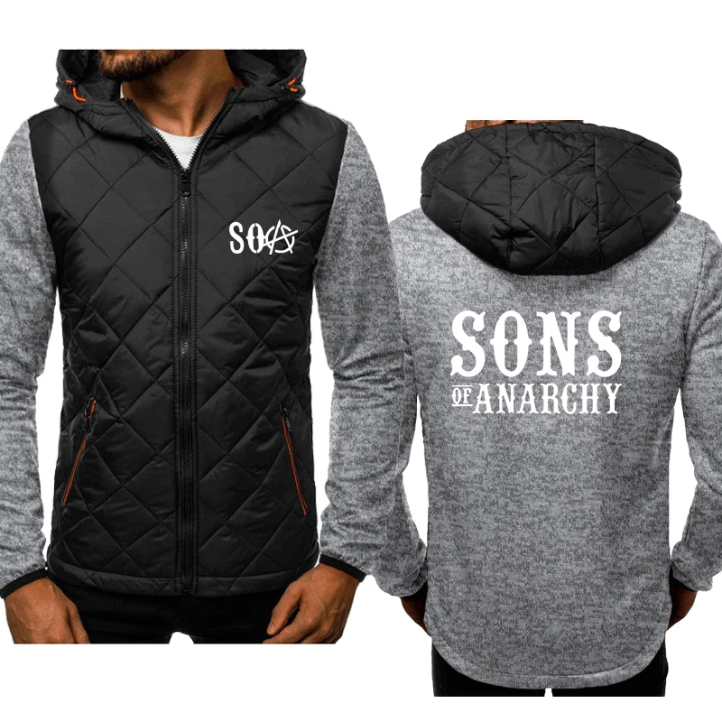 

Fashion Casual Men's Zip Jacket SOA Sons of Anarchy the Child SONS cotton Spring Autumn Men's jackets High Quality Sport Jacket