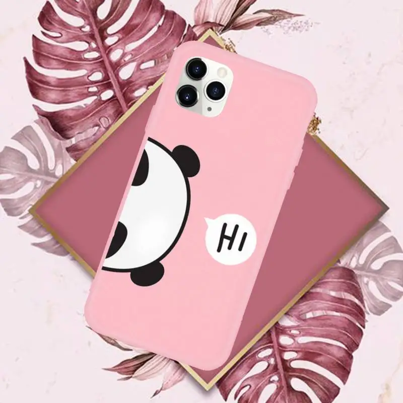 

Panda Cat Dinosaur Phone Case Candy Color for iPhone 11 12 mini pro XS MAX 8 7 6 6S Plus X SE 2020 XR