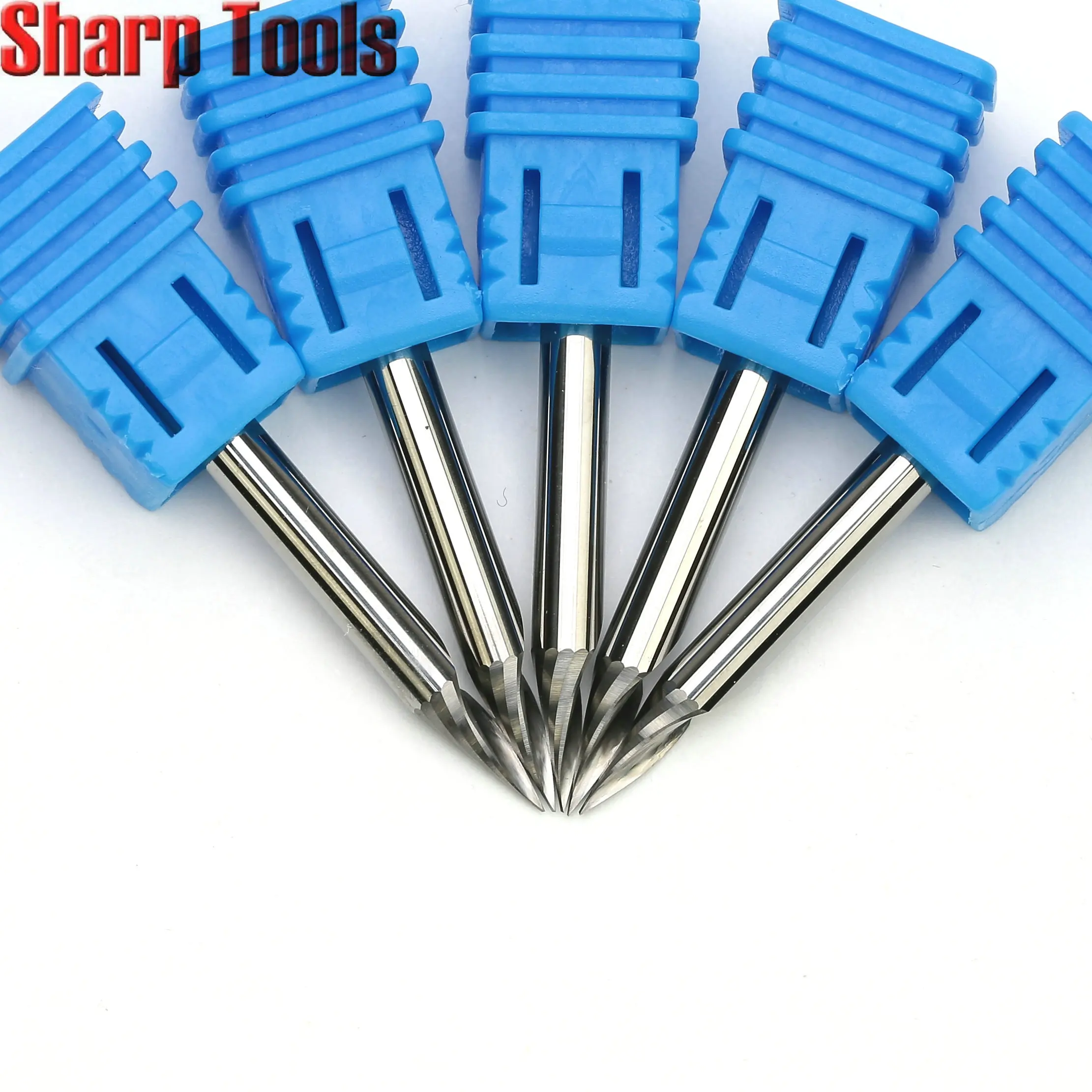 

4x0.2mm 90 Degree V Groove Router Bit 1 Flute End Mill Solid Carbide Engraving Cutter CNC Metal Milling Tools for Steel Aluminum