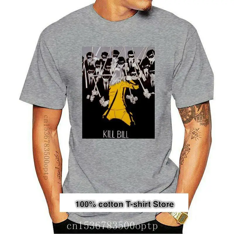 

Camiseta de Kill Bill para hombre, camisa de color negro con estampado de Quentin, Tarantino, Uma, Thurman, 6-A-013