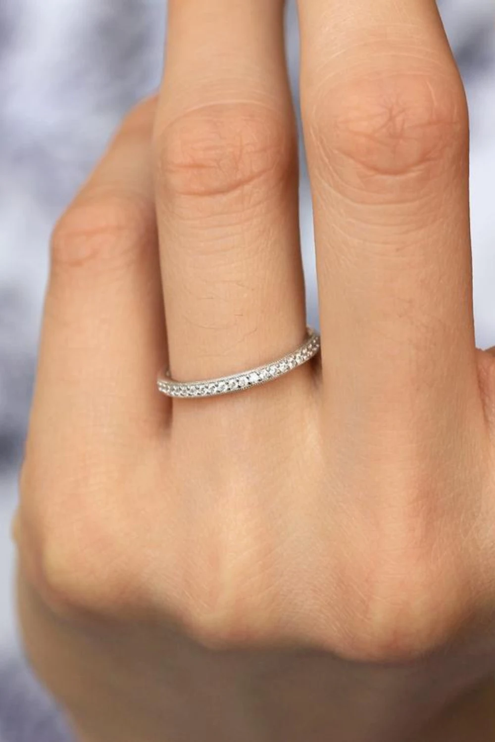 

Crystal Diamond Zirconia lighted in the Box lab Diamond 0.22 carat tamtur ring