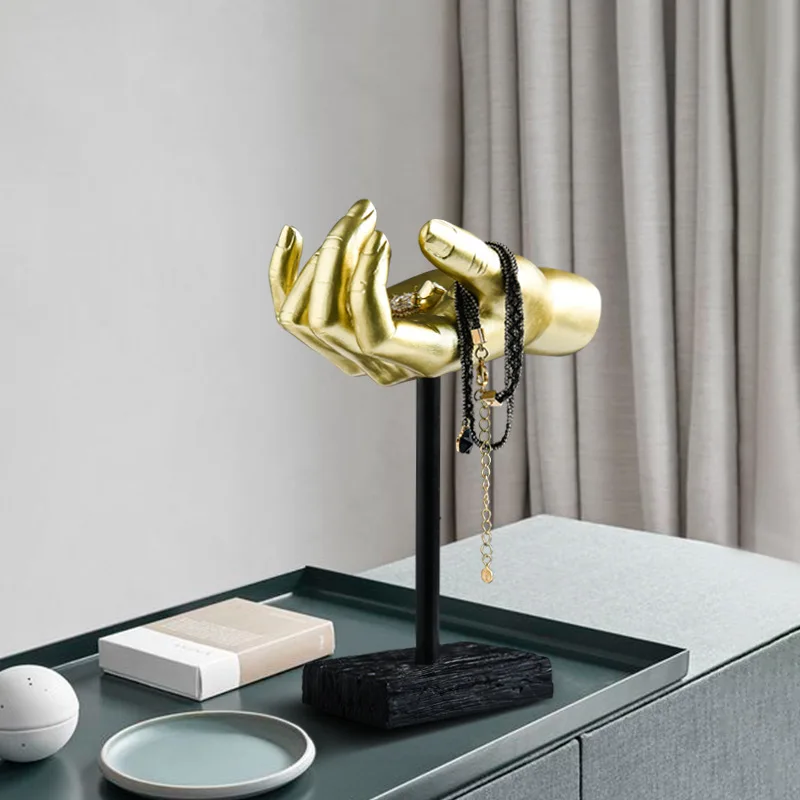 Простой золотистый держатель для ювелирных изделий роскошный ТВ-шкаф винный