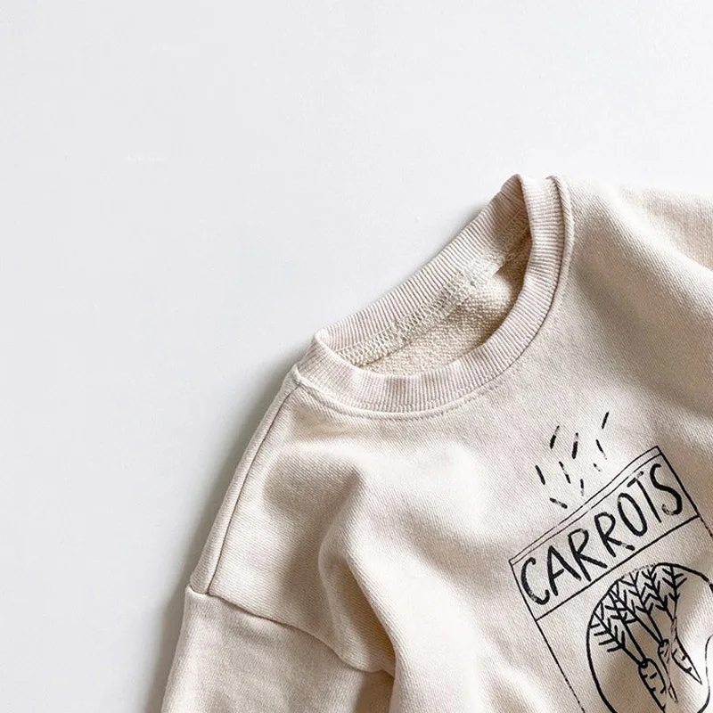 

Korean spring autumn children clothing 2020 boy girl long sleeve round collar printing romper baby jumpsuit