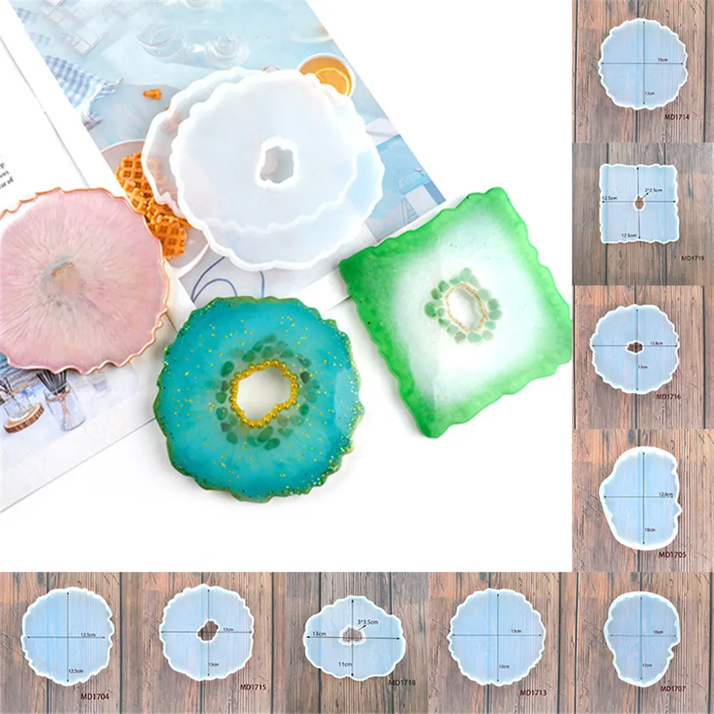 Силиконовая форма для подставки под стаканы из агата|Глиняные формы| |