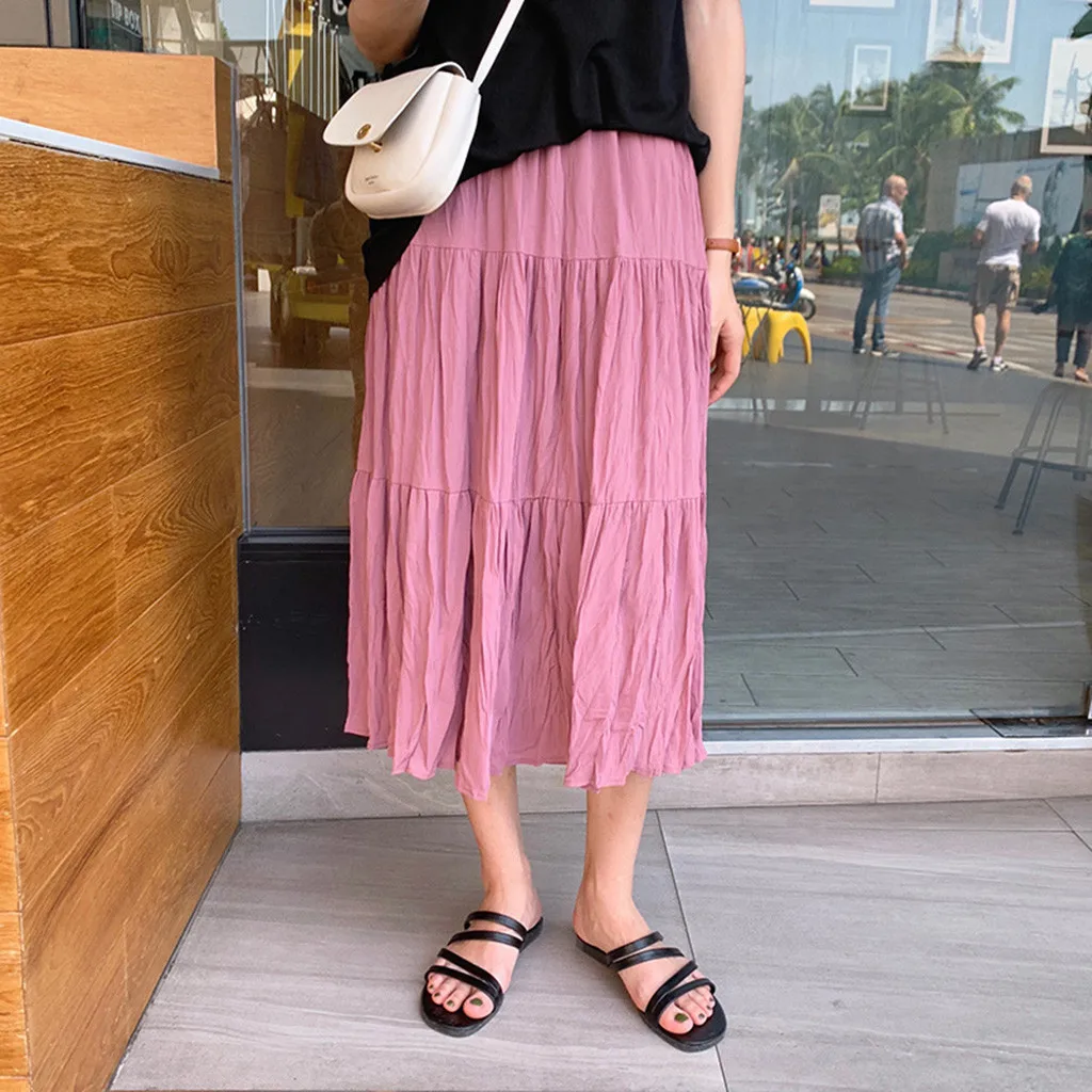 Летние юбки 2019 женские льняные хлопковые длинные комплект пуловер + кожаная юбка