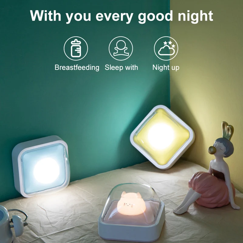 

Cute Cartoon Pat Lights Stepless dimming LED Lamp Soft Night Light Bedroom Christmas Children Adult Animation Holiday Gift Lamps