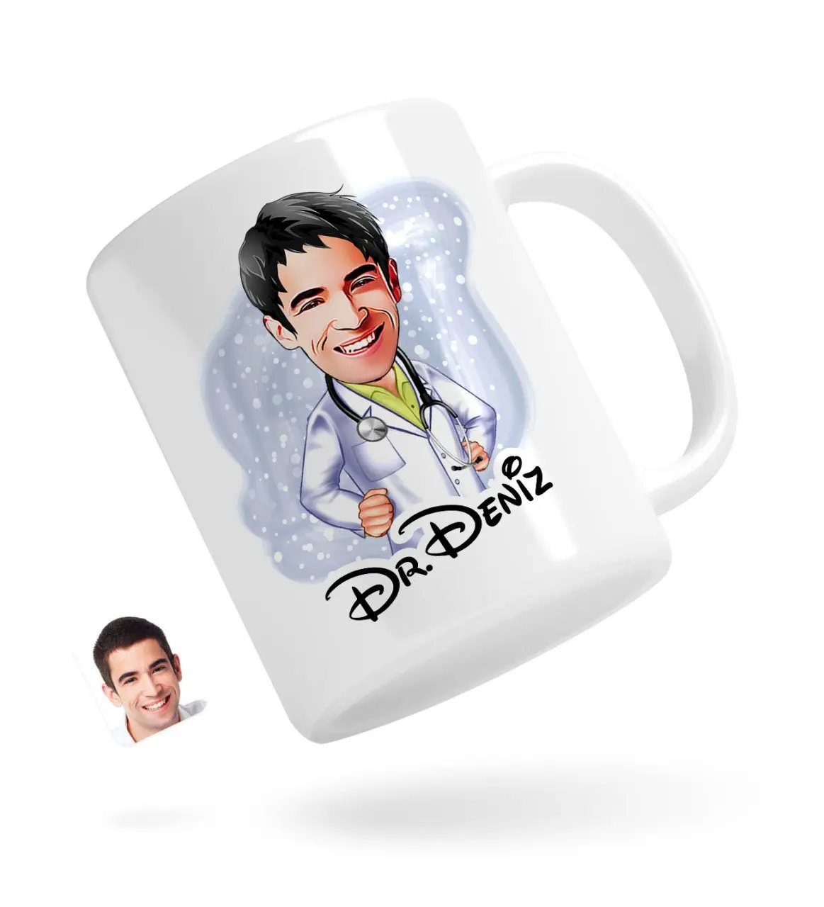 

Персонализированные Для мужчин доктор карикатура белая кружка Bardak-1